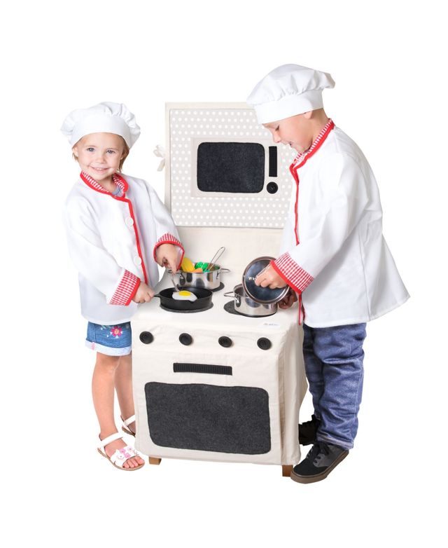 PopOhVer Pretend Play Kitchen Stove Play Set, 3 Piece