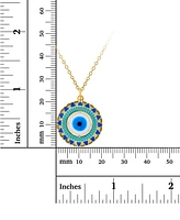 Enamel Evil Eye 18" Pendant Necklace in 14k Gold