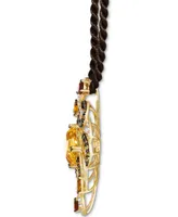 Le Vian Crazy Collection Multi-Gemstone Braided Silk Cord 18" Pendant Necklace in 14k Gold