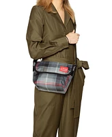 Women's Plaid Mini New York Messenger Bag - Silver