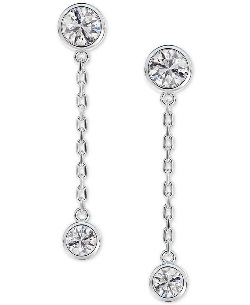 Portfolio by De Beers Forevermark Diamond Bezel Chain Drop Earrings (5/8 ct. t.w.) in 14k White Gold