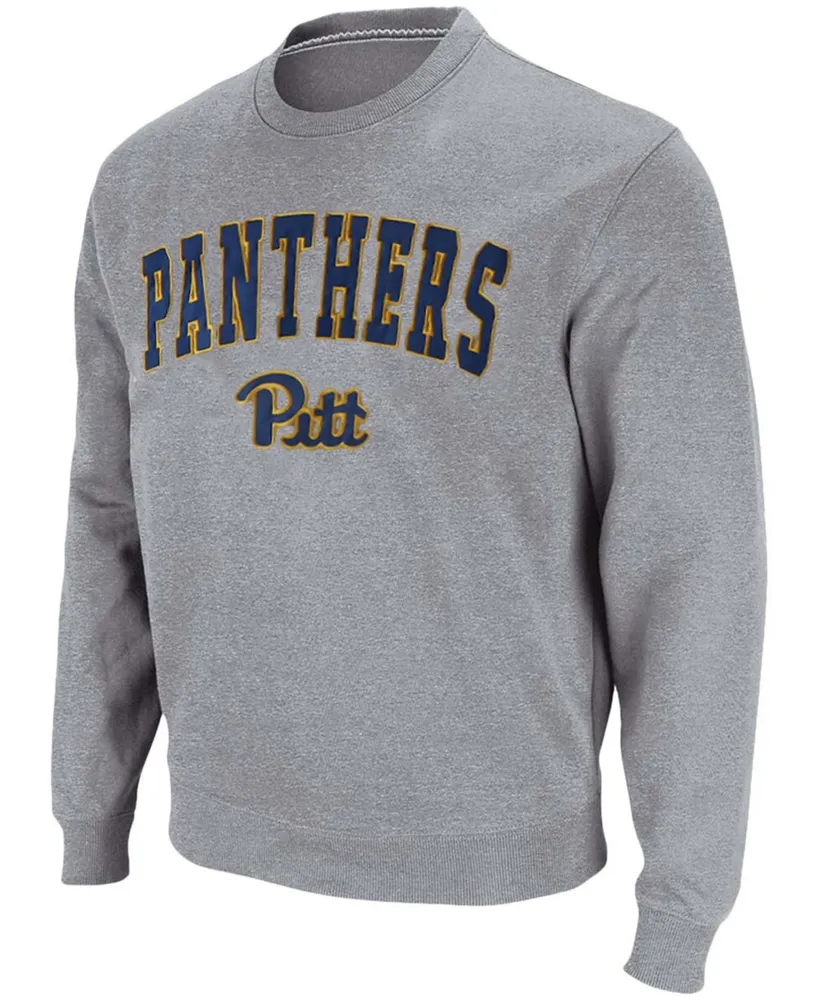 Men's Heathered Gray Pitt Panthers Arch Logo Sweatshirt