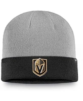 Men's Gray, Black Vegas Golden Knights Cuffed Knit Hat