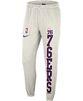 Men's Ash, Royal Philadelphia 76Ers 75Th Anniversary Courtside Fleece Pants