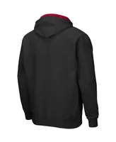 Men's Black Indiana Hoosiers Arch Logo 3.0 Full-Zip Hoodie