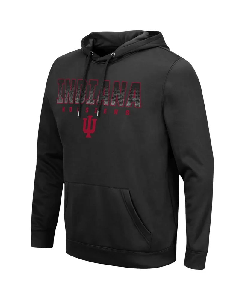 Men's Black Indiana Hoosiers Blackout 3.0 Pullover Hoodie