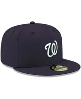 Men's Navy Washington Nationals Logo White 59FIFTY Fitted Hat
