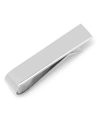 Cufflinks Inc. Ox and Bull Trading Co. Short Stainless Steel Engravable Tie Bar - Silver
