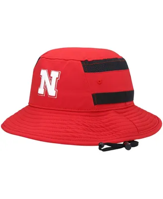 Men's Scarlet Nebraska Huskers 2021 Sideline Aeroready Bucket Hat