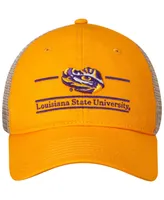 Men's Gold-Tone Lsu Tigers Logo Bar Trucker Adjustable Hat