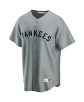 Men's Mickey Mantle Gray New York Yankees Road Cooperstown Collection Player Jersey