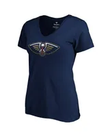 Women's Zion Williamson Navy New Orleans Pelicans 2019 Nba Draft Playmaker Name Number V-Neck T-Shirt