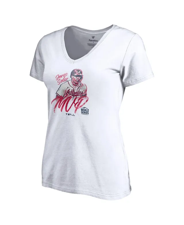 Majestic Women's Atlanta Braves Every Aspect Pinstripe T-Shirt - Macy's