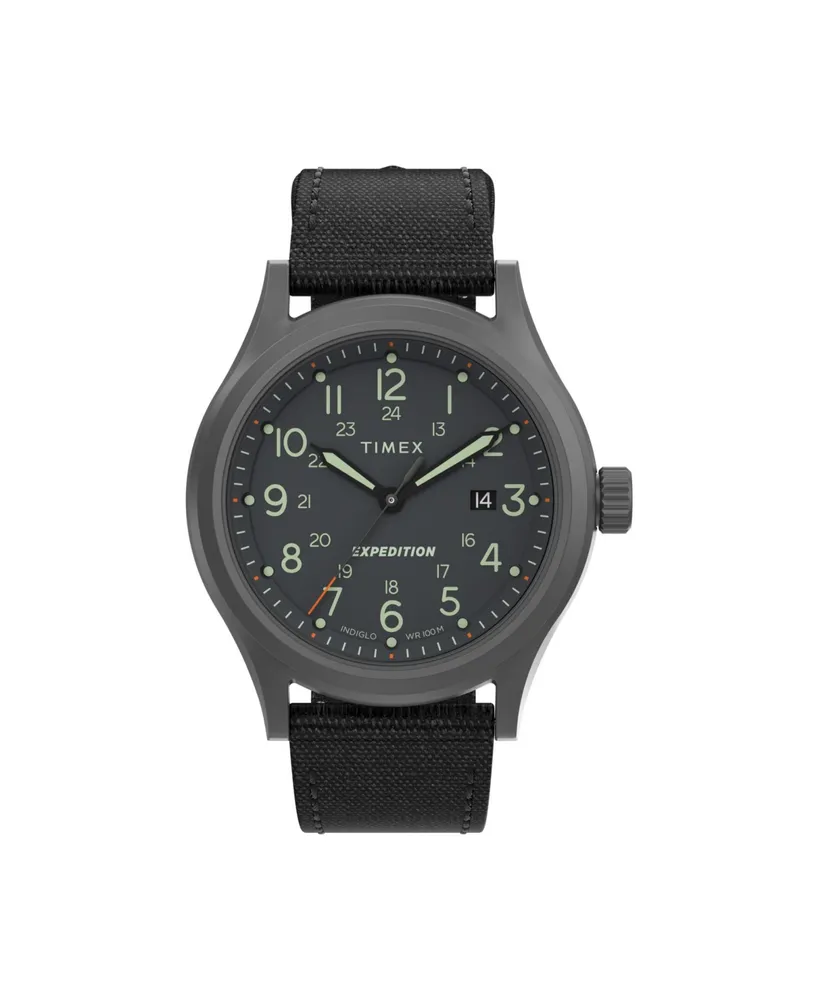 Timex Men's Expedition Sierra Black Fabric Strap Watch 41 mm