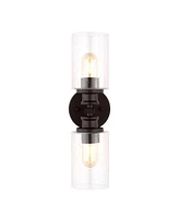 Jules Edison Cylinder 2-Light Farmhouse Contemporary Led Vanity