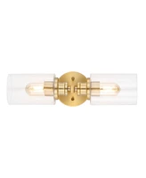 Jules Edison Cylinder 2-Light Farmhouse Contemporary Led Vanity