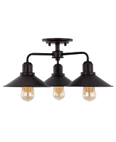 Calvin 3-Light Iron Industrial Led Pendant