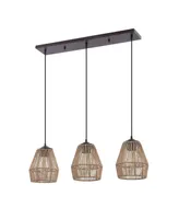 Ibiza Island 3-Light Bohemian Coastal Led Pendant