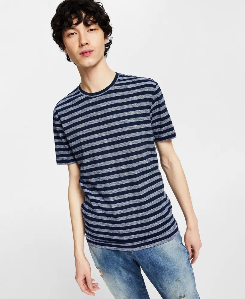I.n.c. International Concepts Men's Striped Slub T-Shirt, Created for Macy's
