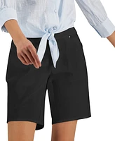 I.n.c. International Concepts Women's Curvy Mid Rise Pull-On Bermuda Shorts, Created for Macy's