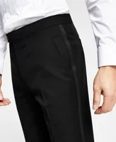 Alfani Men's Classic-Fit Stretch Black Tuxedo Pants, Created for Macy's