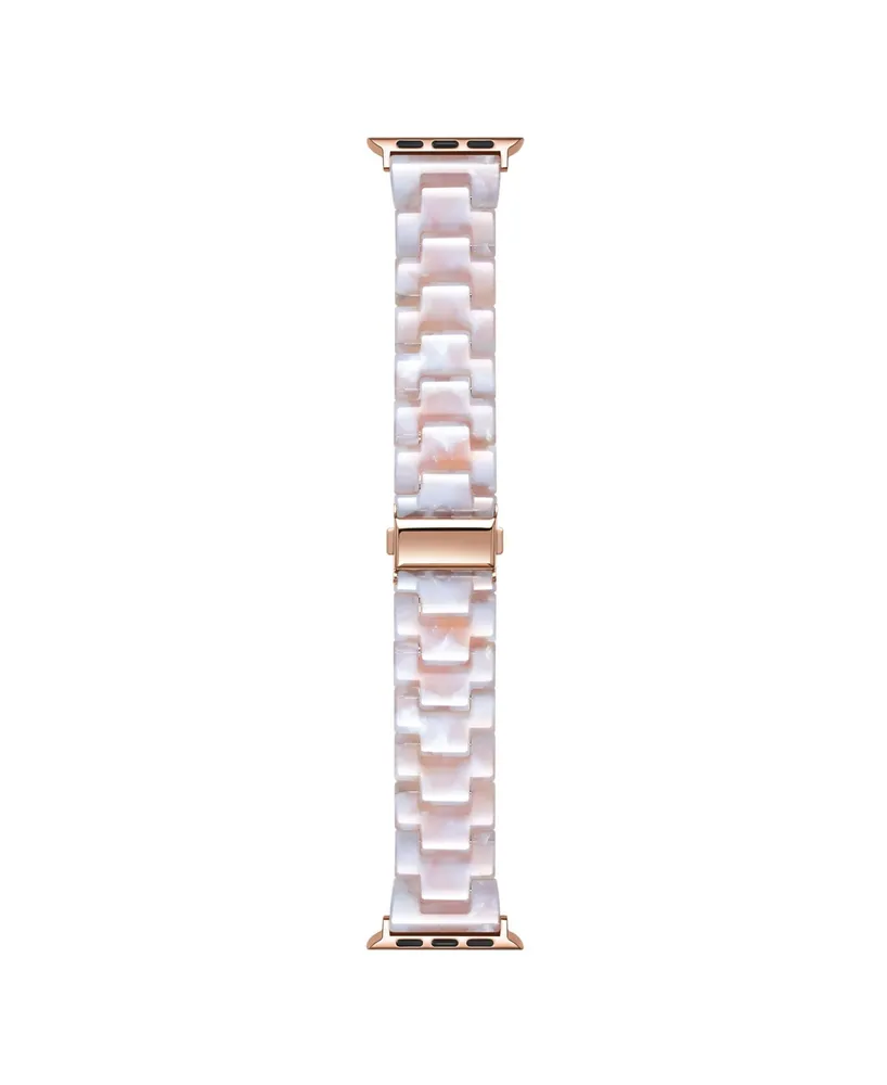 Posh Tech Claire Blush Tortoise Resin Link Band for Apple Watch