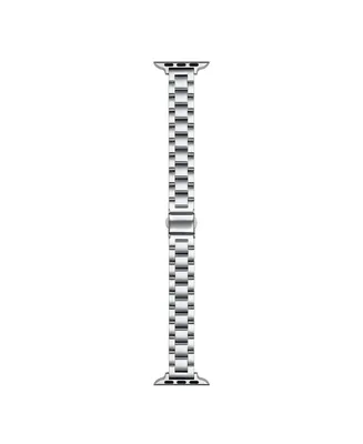 Posh Tech Sloan Skinny Silver-tone Stainless Steel Alloy Link Band for Apple Watch, 38mm-40mm - Silver