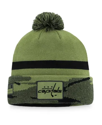 Men's Camo Washington Capitals Military-Inspired Appreciation Cuffed Knit Hat with Pom