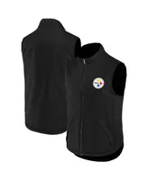 Men's Nfl x Darius Rucker Collection by Fanatics Black Pittsburgh Steelers Sherpa-Lined Full-Zip Vest