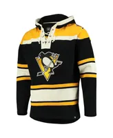 Men's Black Pittsburgh Penguins Superior Lacer Pullover Hoodie