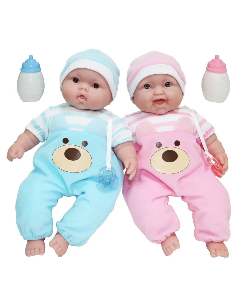 Berenguer Boutique Twins 13" Baby Dolls Pink and Blue