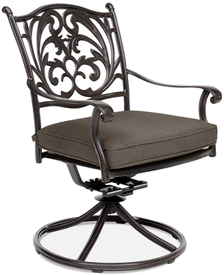 Closeout! Chateau Aluminum Outdoor Dining Swivel Rocker with Outdoor Cushion, Created for Macy's