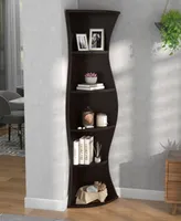 Seth 5 Shelf Corner Bookcase