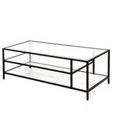 Winthrop Coffee Table with Shelves, 46" x 20"