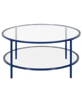 Sivil 36" Round Coffee Table with Shelf