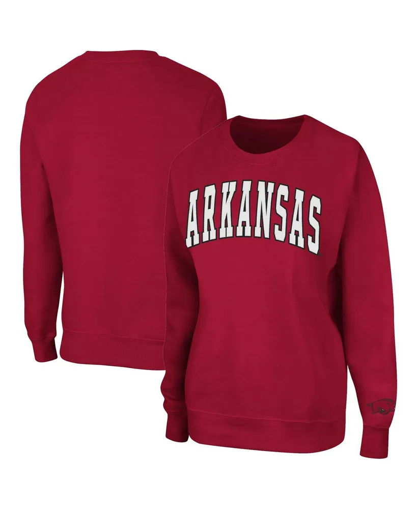 Women's Cardinal Arkansas Razorbacks Campanile Pullover Sweatshirt