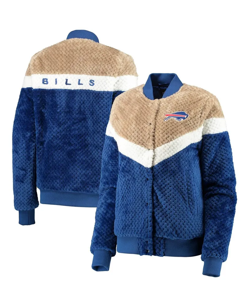 Women's Royal, Cream Buffalo Bills Riot Squad Sherpa Full-Snap Jacket