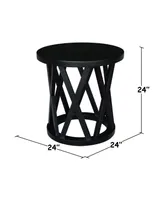 Round Ceylon End Table