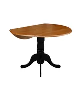 42" Dual Drop Leaf Dining Table with X-back Chairs