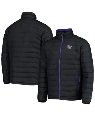 Men's Black Washington Huskies Powder Lite Omni-Heat Reflective Full-Zip Jacket