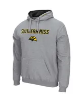 Men's Heathered Gray Southern Miss Golden Eagles Arch and Logo Pullover Hoodie