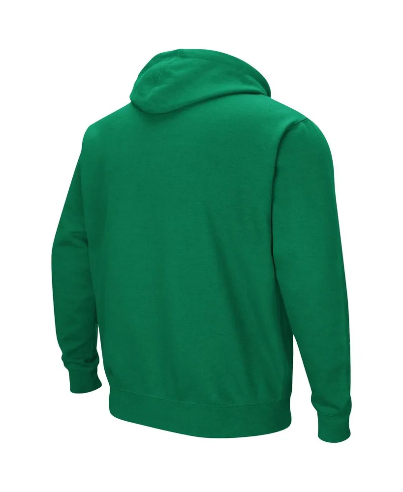 Men's Kelly Green Marshall Thundering Herd Arch and Logo Pullover Hoodie