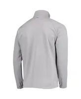 Men's Columbia Gray Texas A&M Aggies Terminal Tackle Fleece Raglan Omni-Shade Quarter-Zip Jacket