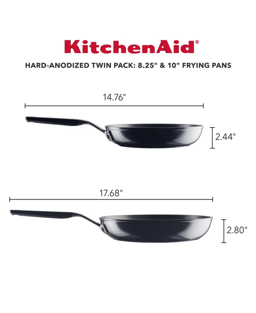 KitchenAid Hard Anodized 2 Piece Nonstick Frying Pan Set