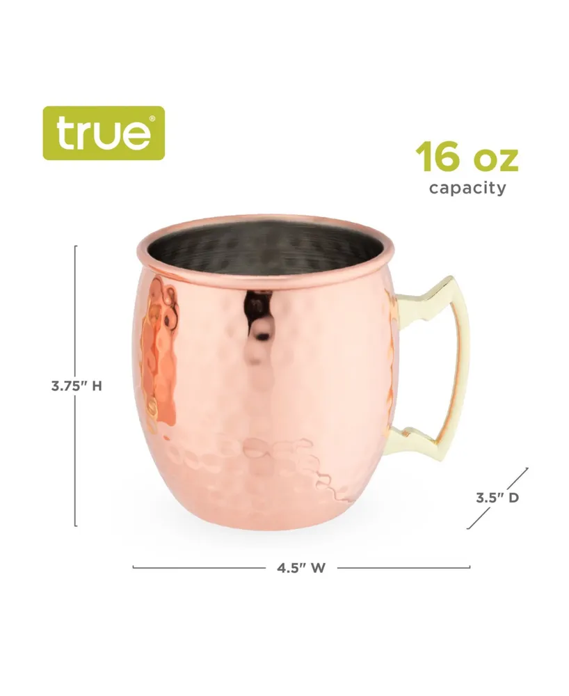 True Brands Hamme Moscow Mule Mugs, 2 Piece, 16 Oz
