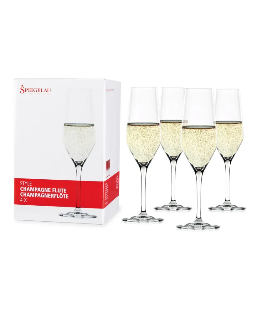 Spiegelau Style Champagne Wine Glasses, Set of 4, 8.5 Oz