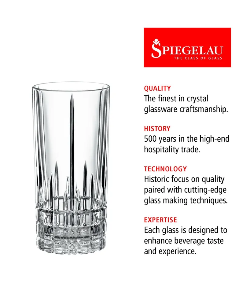 Spiegelau Perfect Serve Longdrink Glass Set, Set of 4, 12.3 Oz