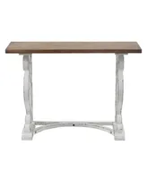 Luxen Home Wood Rustic Vintage-Inspired Console And Entry Table