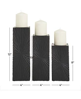 CosmoLiving by Cosmopolitan Mdf Contemporary Candle Holder, Set of 3