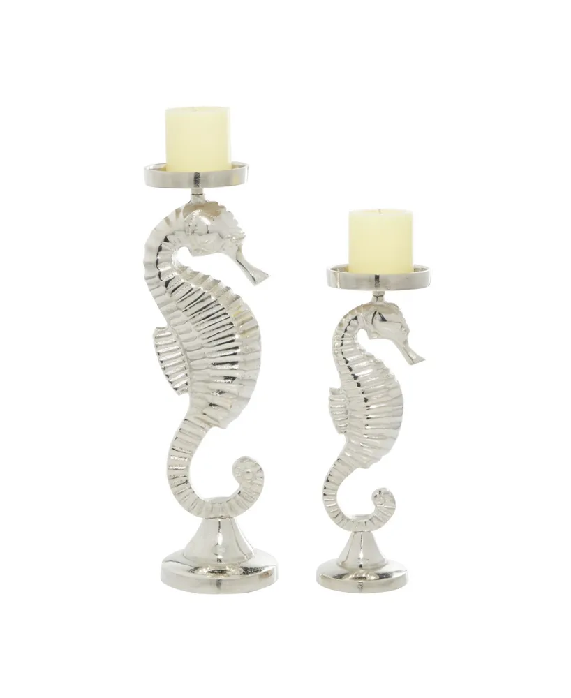 Coastal Candle Holder, Set of 2 - Silver